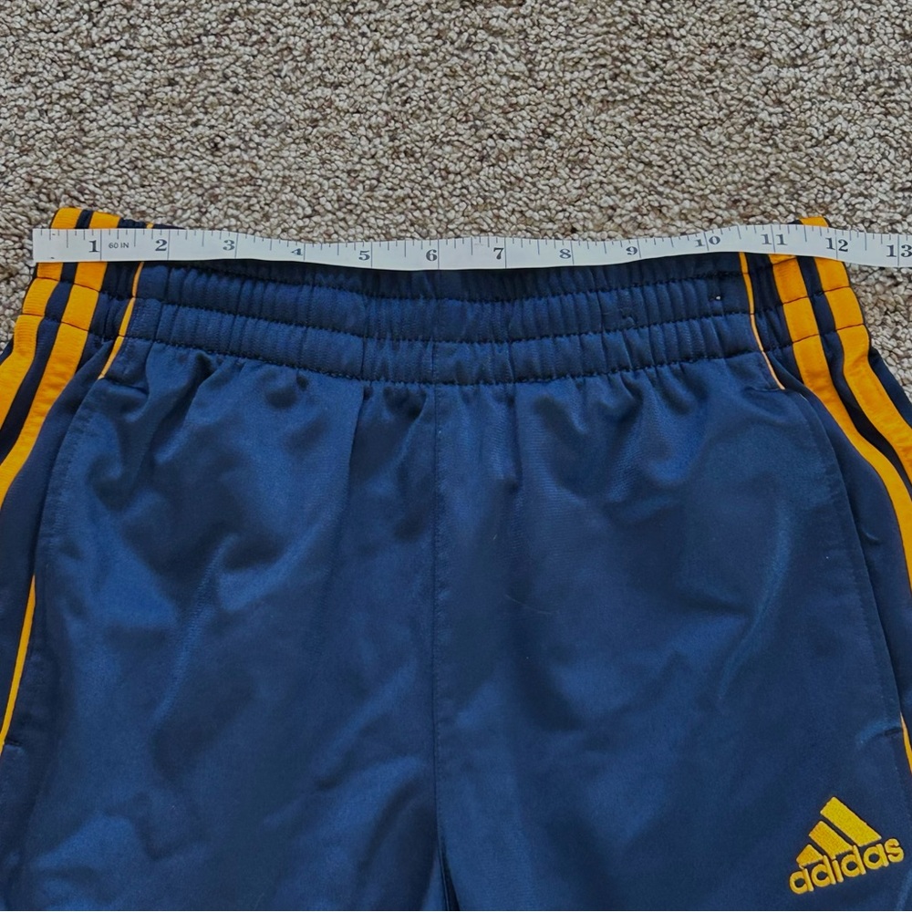 Adidas 3 Stripe Blue & Orange Activewear Track Pants Straight Leg Youth M 10/12 - Picture 12 of 14